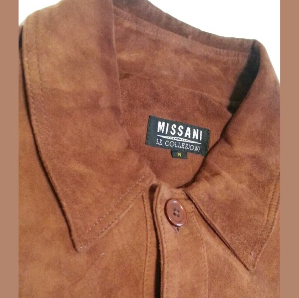 MISSANI Vintage Soft Suede Genuine Leather Sport Coat Travel Nordstrom M